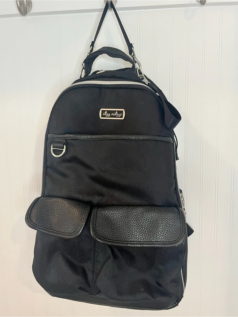 Itzy Ritzy Black Baby Diaper Backpack